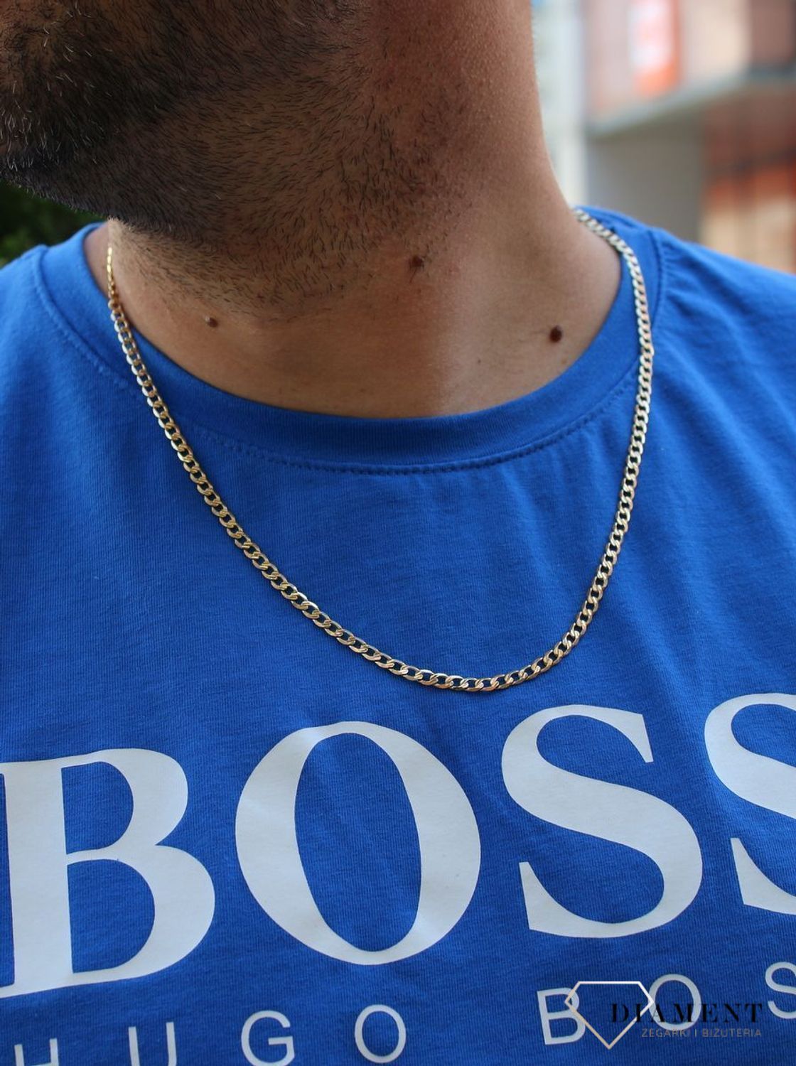 Złoty łańcuszek 375 gruba pancerka LA 430G 375 4mm. Biżuteria męska. Złoty łańcuszek 375 gruba pancerka  (1).jpg